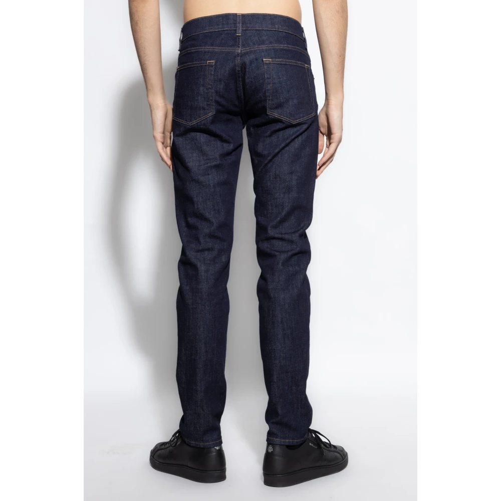 Dolce & Gabbana Skinny jeans met applicatie Blue Heren