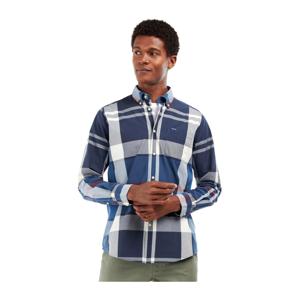 Barbour Heren Tailored Harris Overhemd Summer Navy Blue Heren