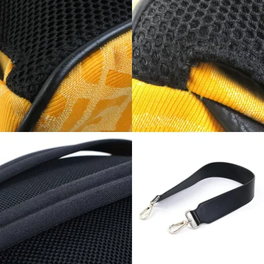 Fendi Vintage Pre-owned Canvas backpacks Yellow Dames