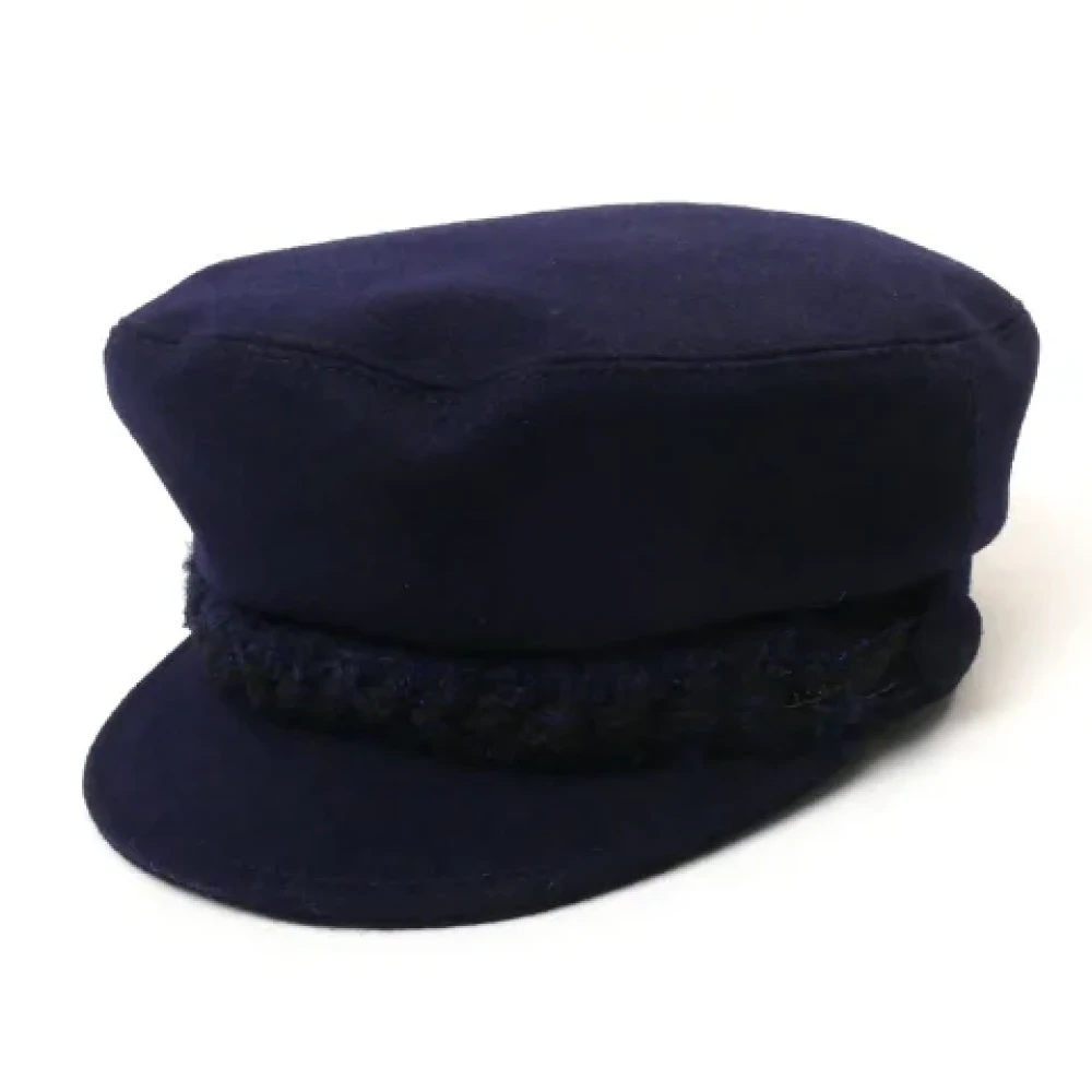 Chanel Vintage Pre-owned Canvas hats Blue Dames