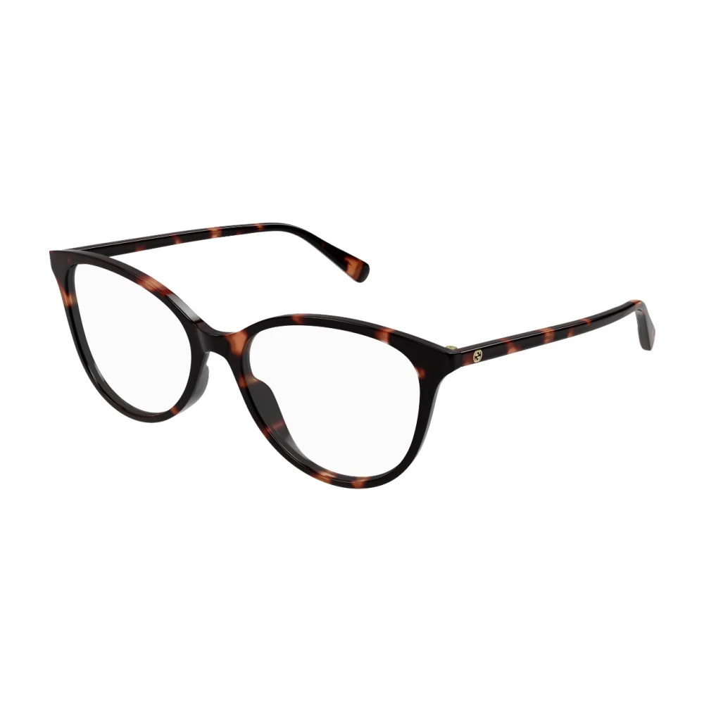 Gucci Women's Brown Glasses, 54 Mm, Butterfly Eyeglasses In Tortoise