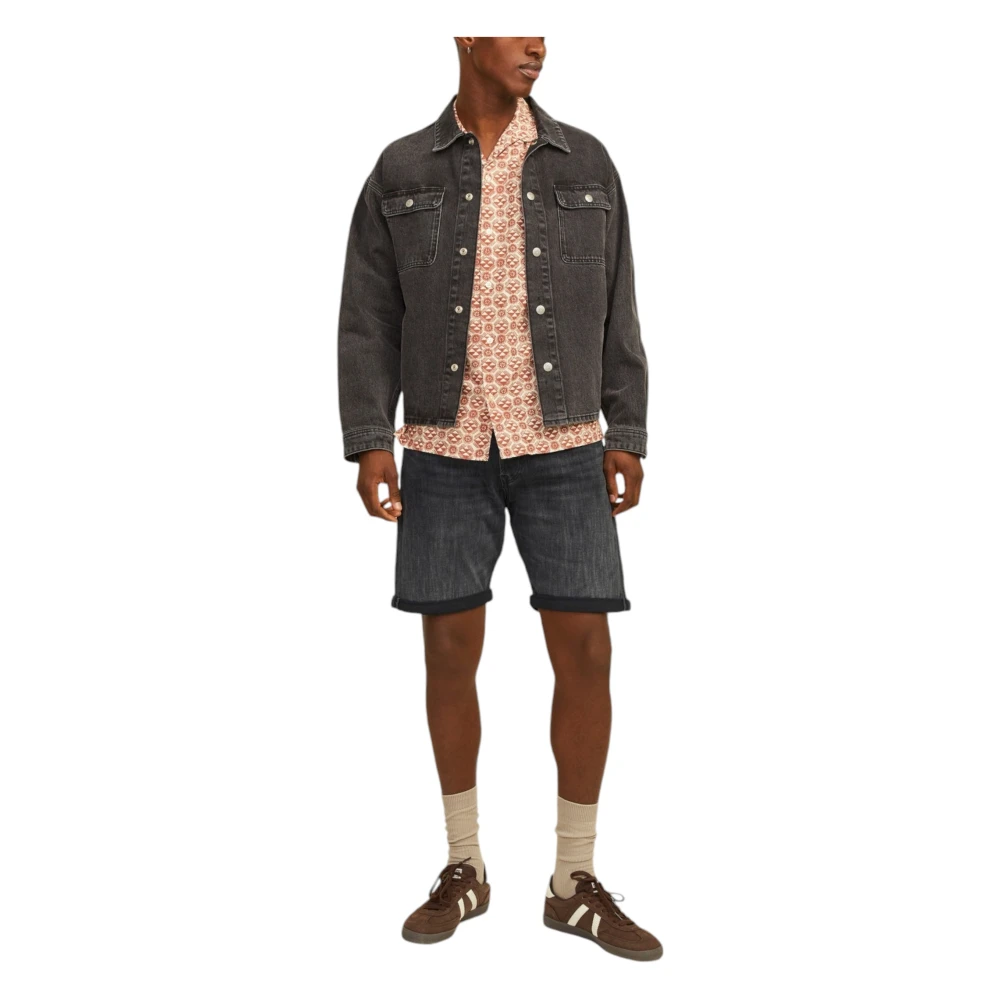 jack & jones Casual Zip Button Shorts Zwart Lente Zomer Black Heren