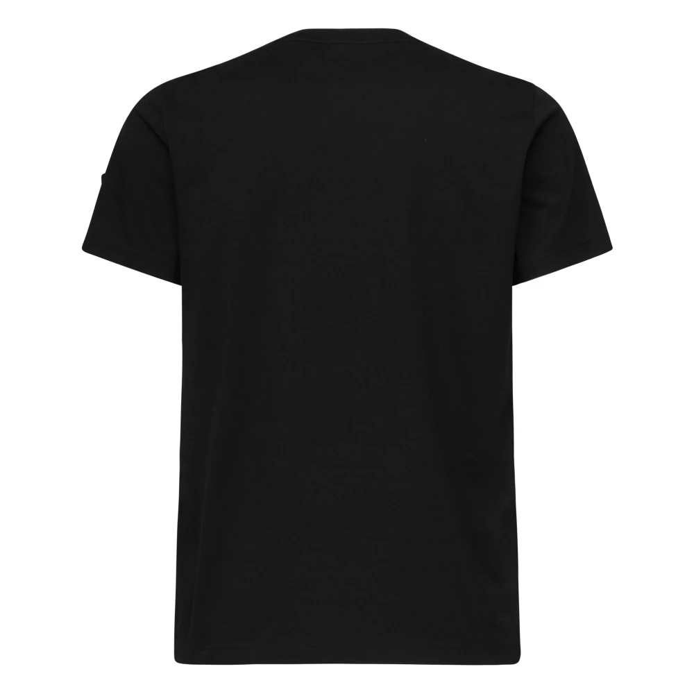 Moncler Zwarte Katoenen T-shirts en Polos Black Heren
