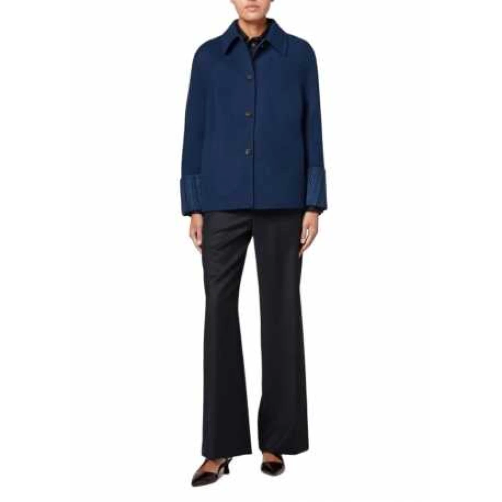 Paul Smith Navy Bayadère Pea Coat Blue Dames