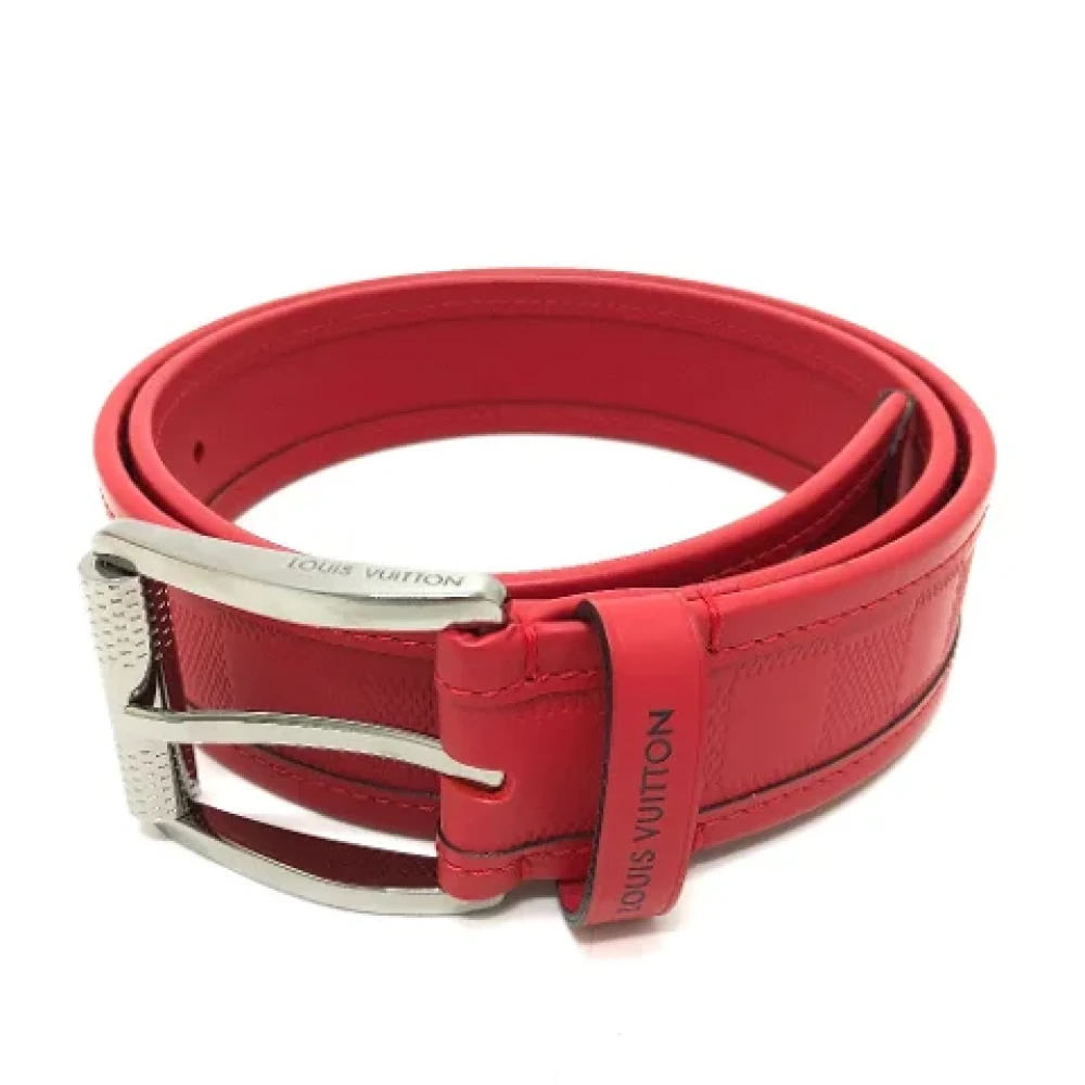 Louis Vuitton Vintage Pre-owned Leather belts Red Dames