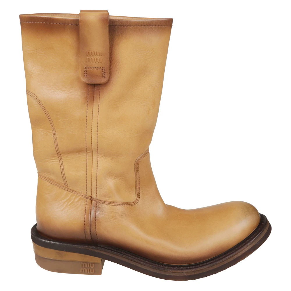 Miu Miu High Boots - Female - High Boots - Brown - 6 Uk - Shoes