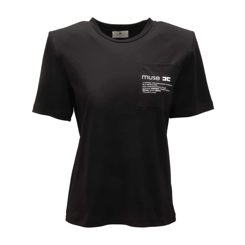 Elisabetta Franchi Women's Black Maglia Ma-020-56E2 - T-Shirts - S - Tops
