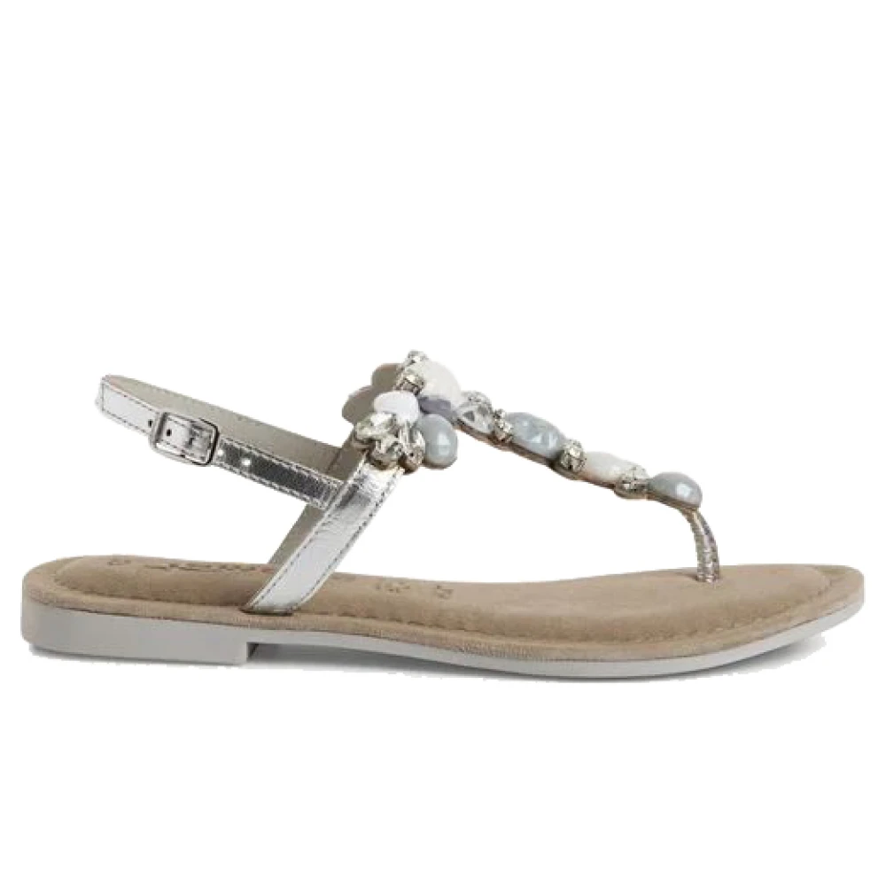 Tamaris Vrouw Grijs Schoenen Dames, 37 Eu, Leer, Zomersandalen Met Een Vleugje Elegantie