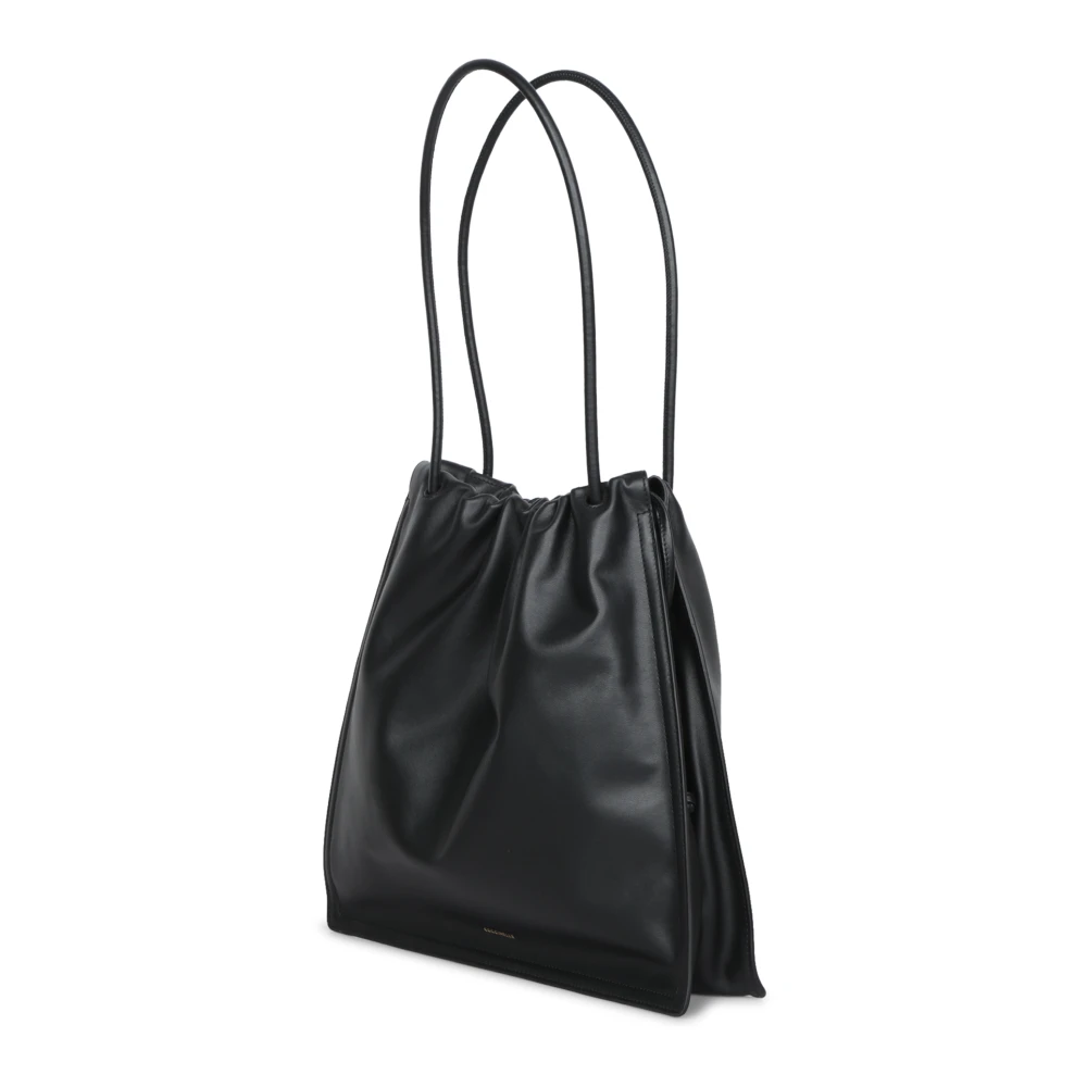 Coccinelle Zwarte Leren Schoudertas Black Dames