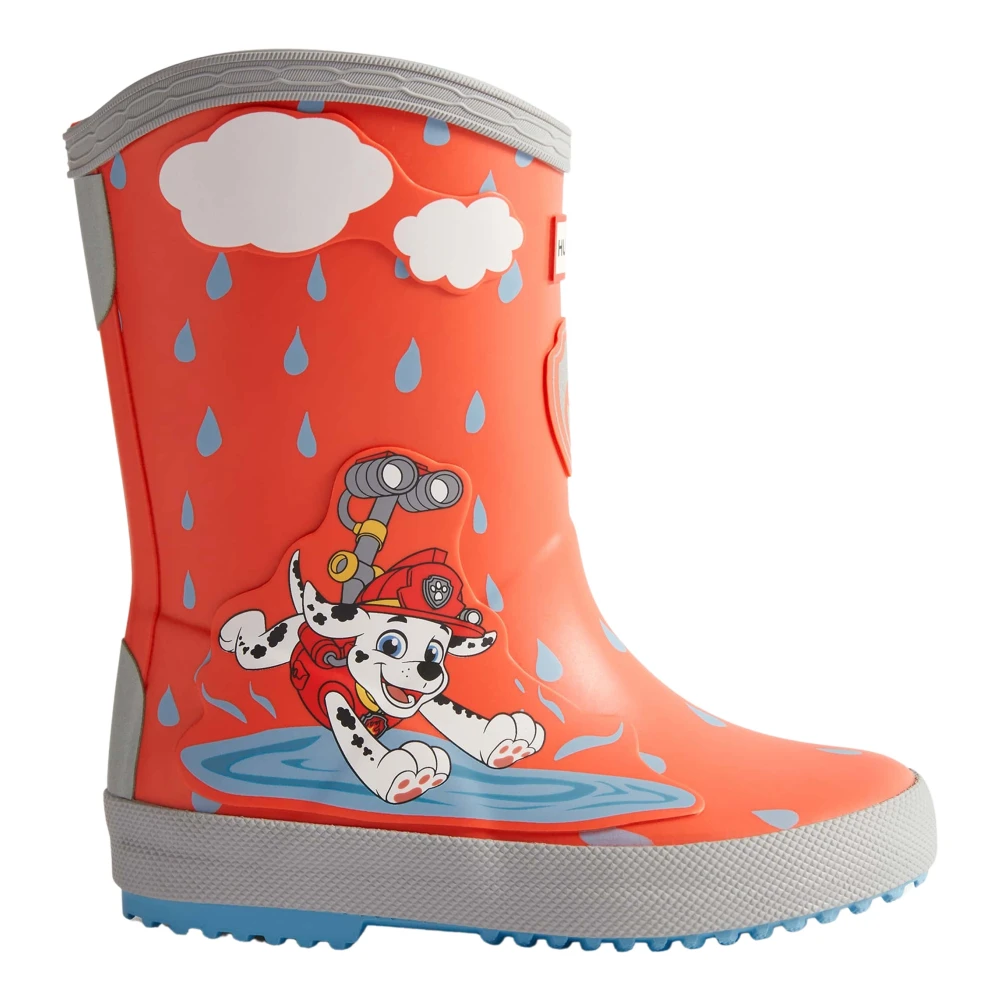 Hunter Girls Red  Paw Patrol Rubber Poppy Wellington Boots - Size UK 10 / Eu 27 / Us K11 Kids - Image 4