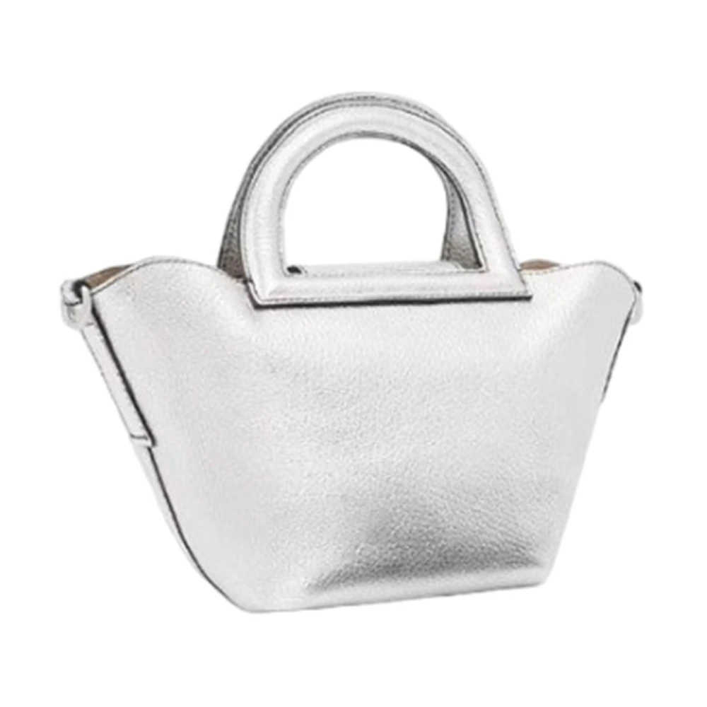 Tous Zilveren Leren Schoudertas Gray Dames