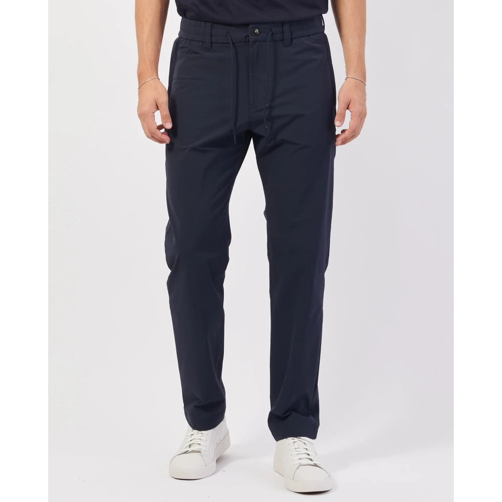 Hugo Boss Blauwe Chino Broek Slim Fit Elastisch Blue Heren