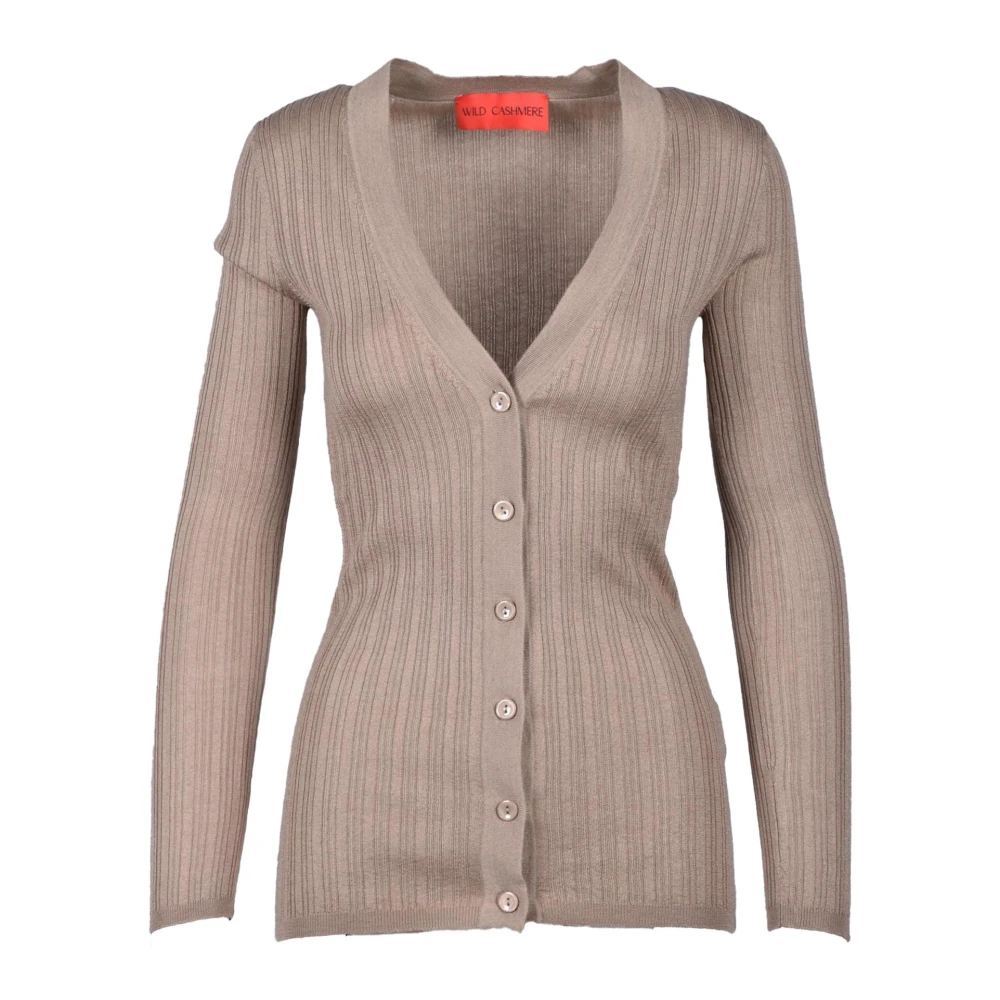 Wild Cashmere Lyxig Cashmere Silk Cardigan Beige, Dam