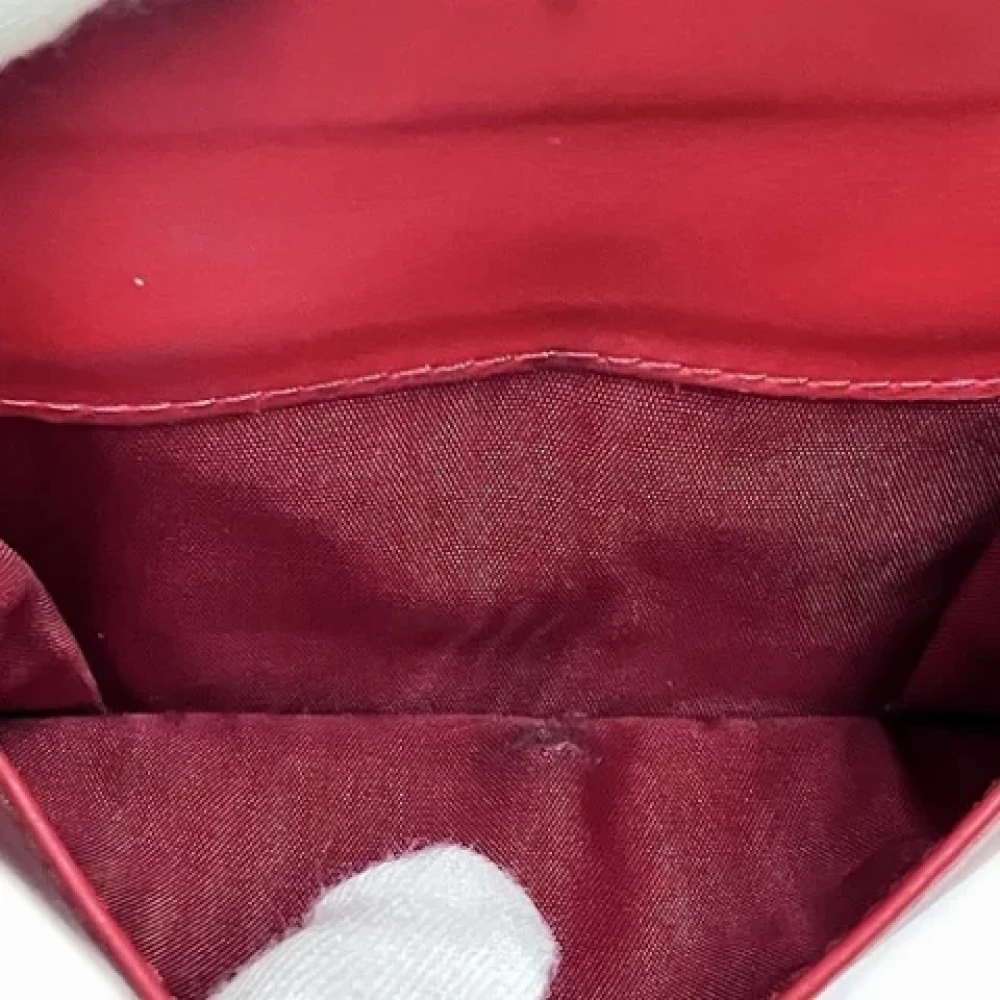 Prada Vintage Pre-owned Leather wallets Red Dames