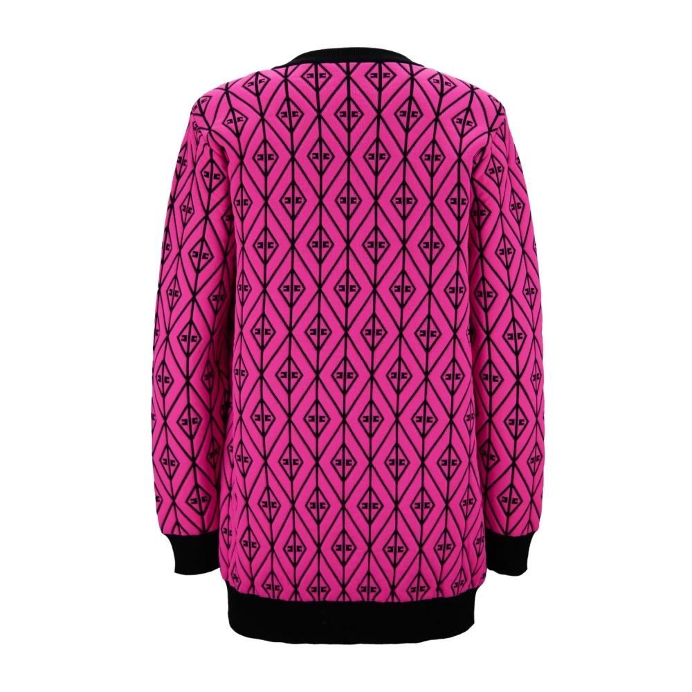 Elisabetta Franchi Logo Print Sweatshirt met Lange Mouwen Multicolor Dames