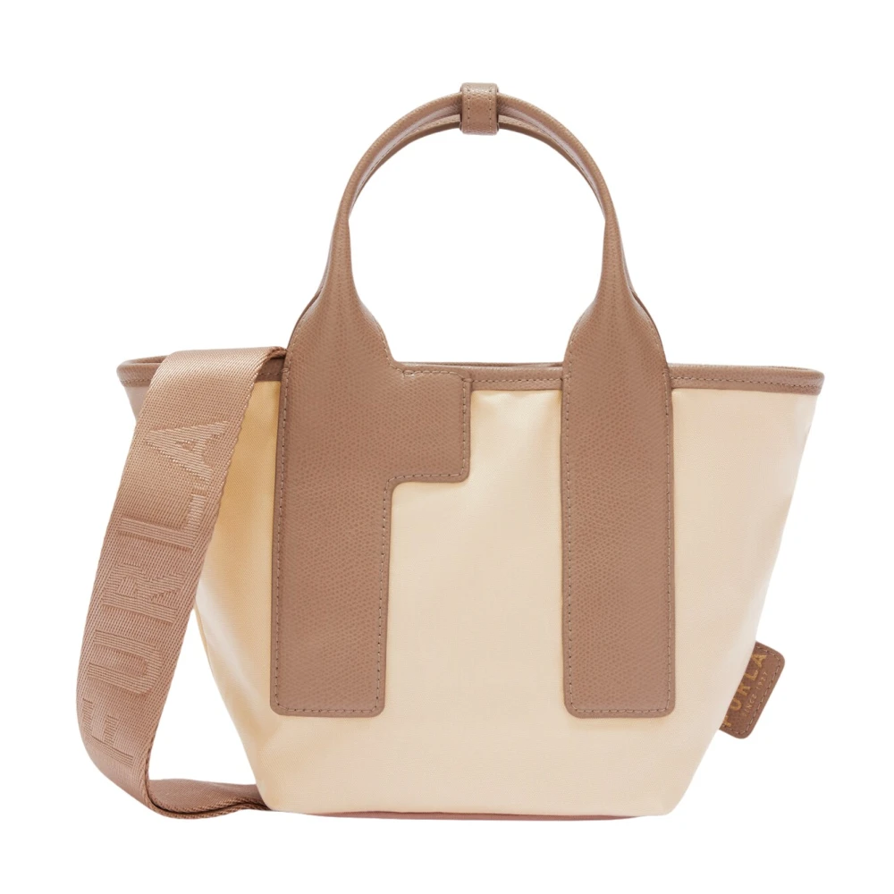 Furla Piuma Tote Tas Beige Dames