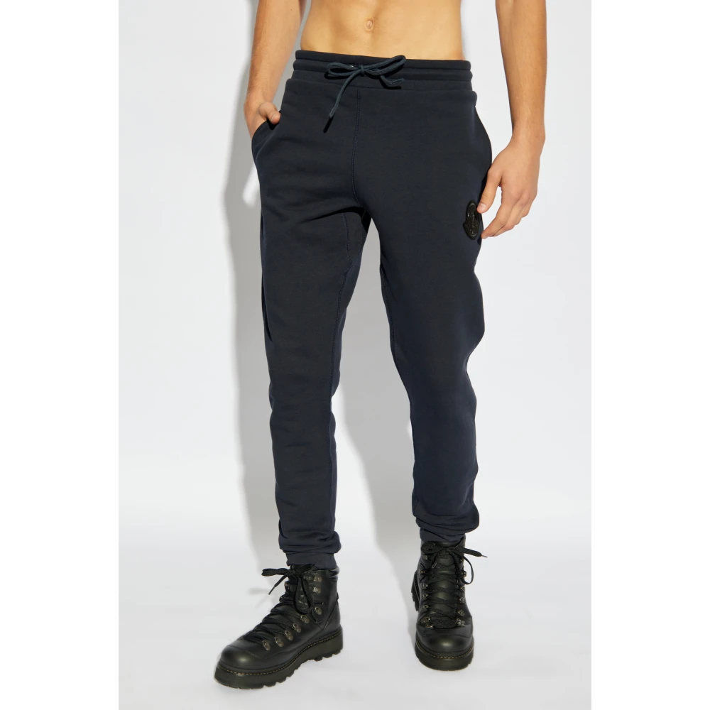 Moncler Sweatpants met logo Blue Heren