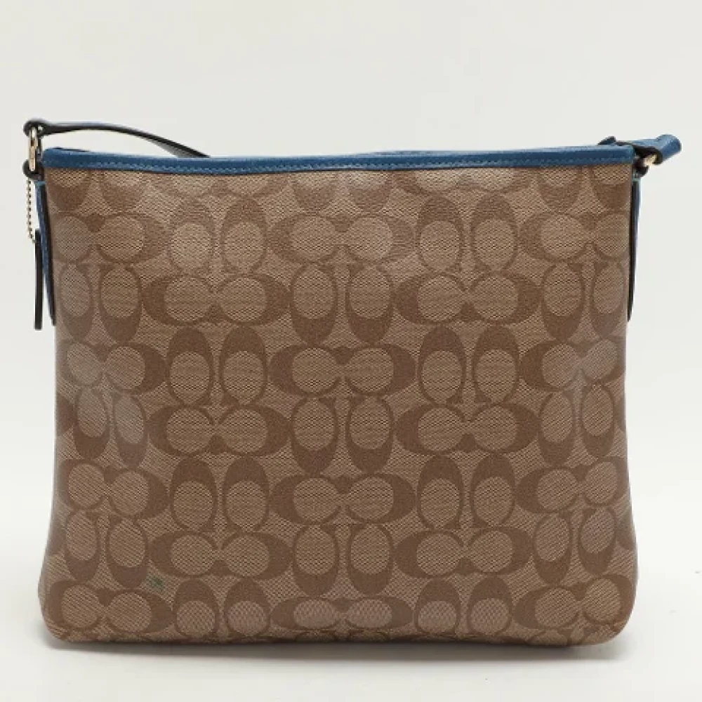 Coach Pre-owned Coated canvas crossbody-bags Beige Dames