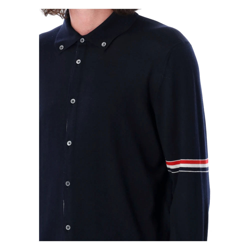 Thom Browne Navy Gebreide Kleding Sweater Aw24 Blue Heren