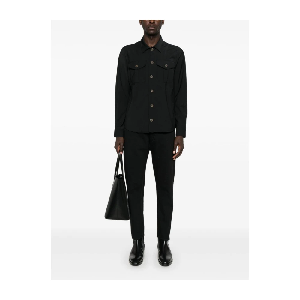 Dondup Zwarte Stretch Denim Broek Black Heren