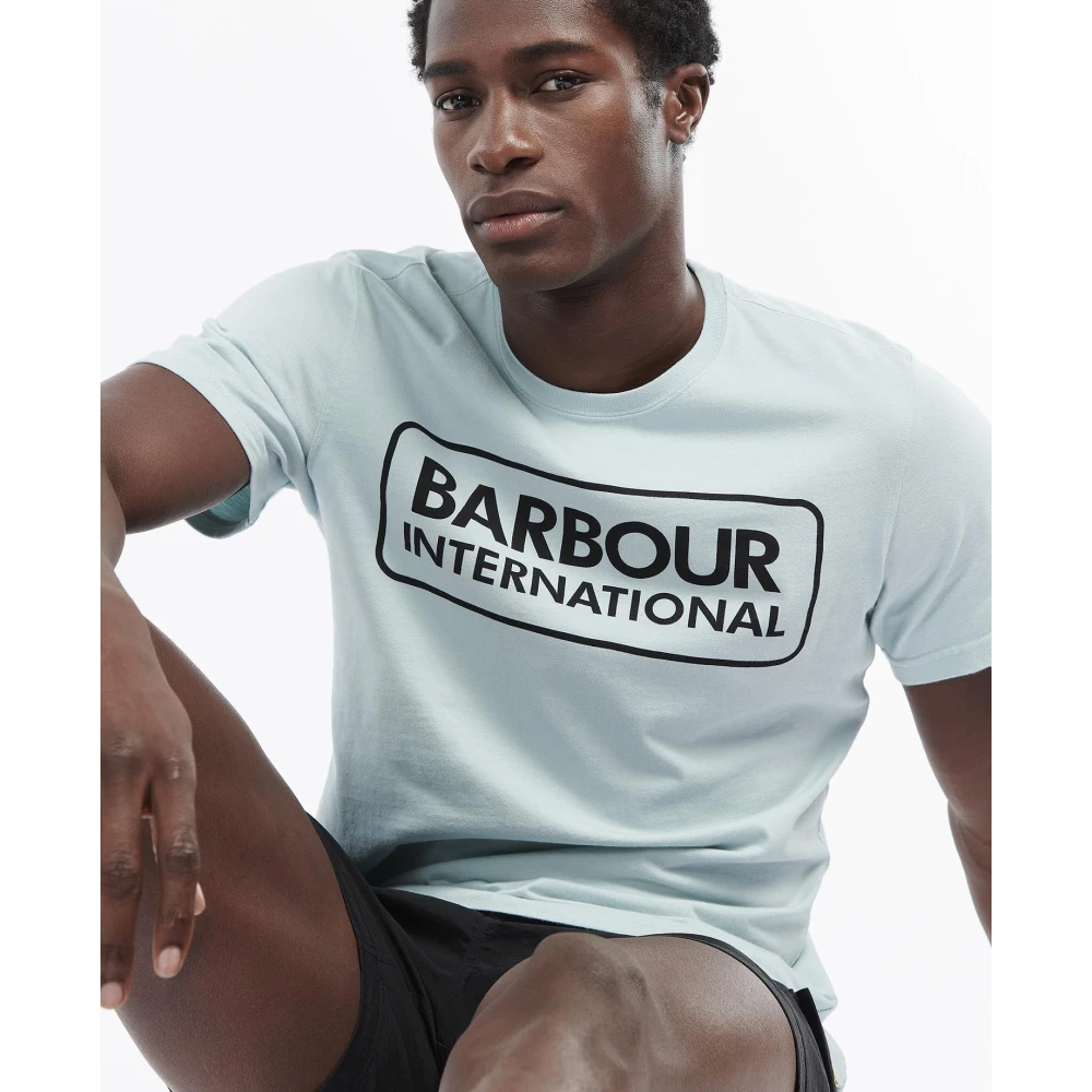 Barbour Moderne Logo T-shirt Blue Heren