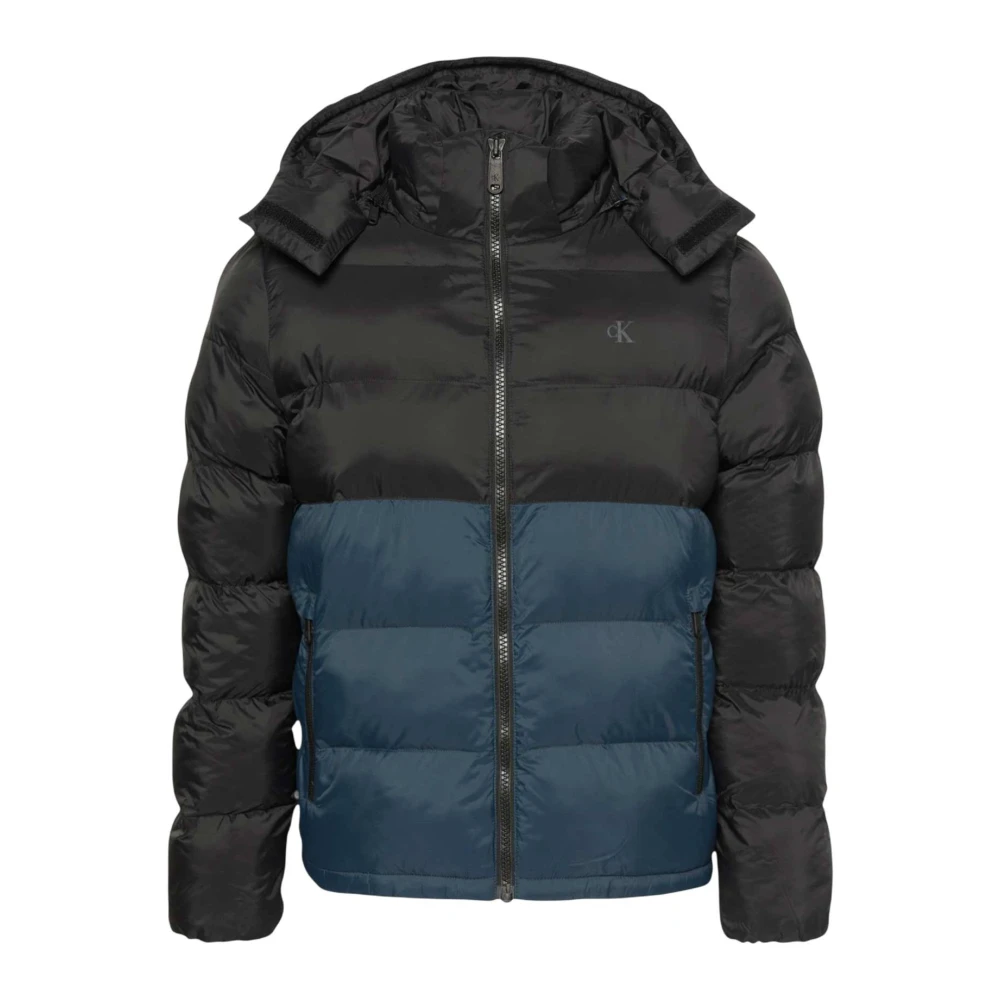 Calvin Klein Jeans Men's Black Winter Jackets, 2XL, Quilted Puffer Jacket With Hood