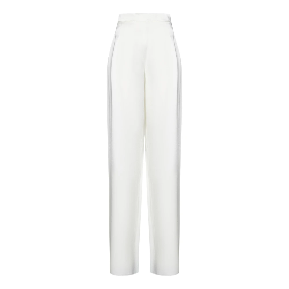Max Mara Witte Broek Elegante Stijl White Dames