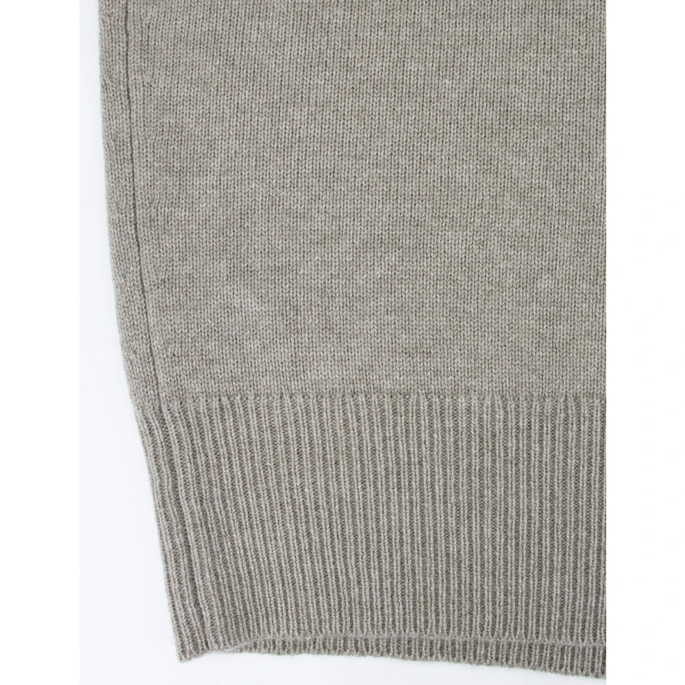 BRUNELLO CUCINELLI Kasjmier Crew-Neck Jumper met Trims Gray Heren