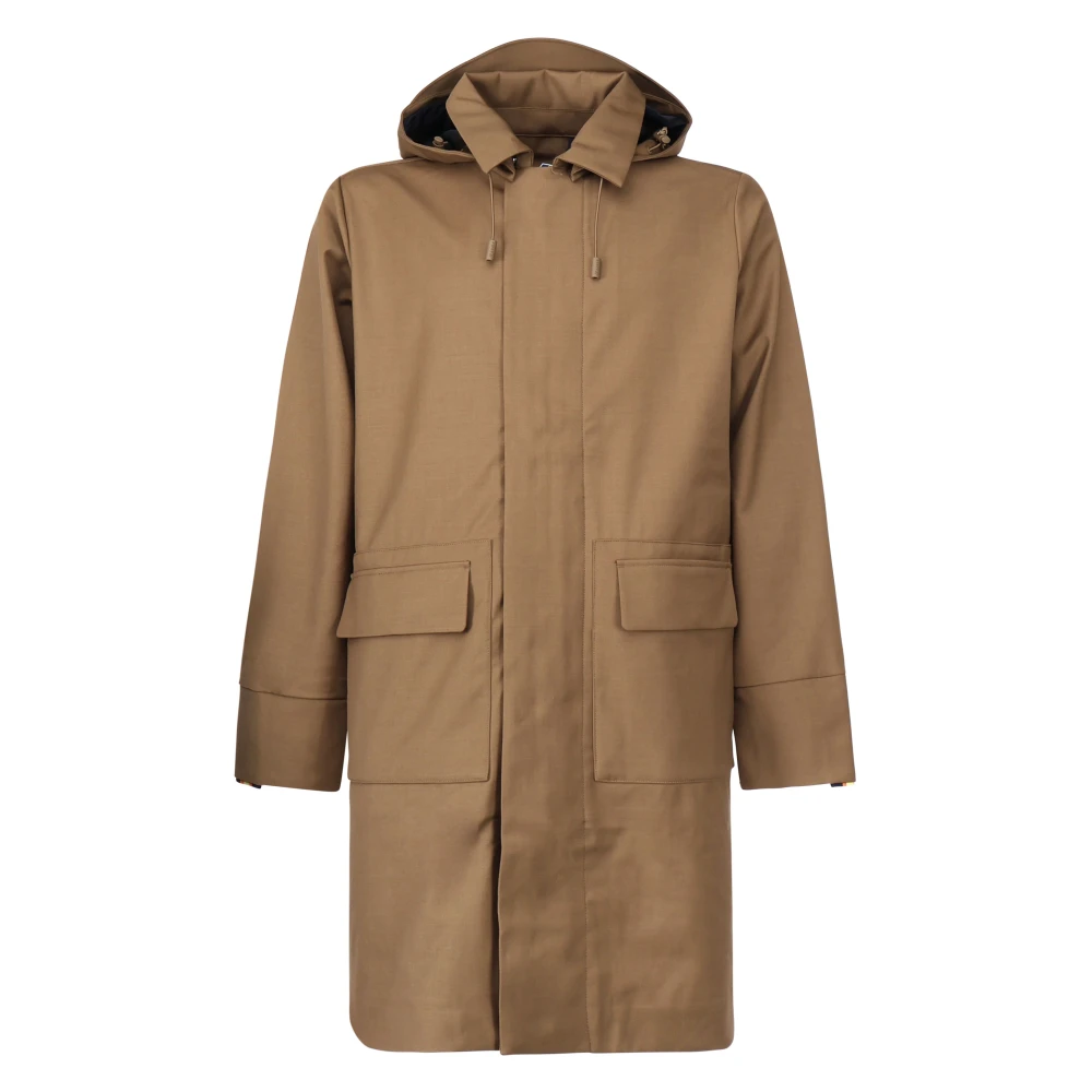 K-way Beige Wollen Jas Beige Heren