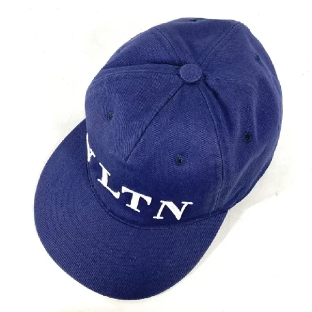 Valentino Vintage Pre-owned Cotton hats Blue Heren