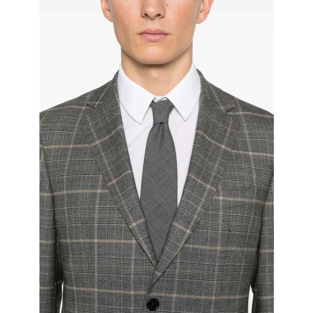 Hugo Boss Stretch wollen pak Gray Heren