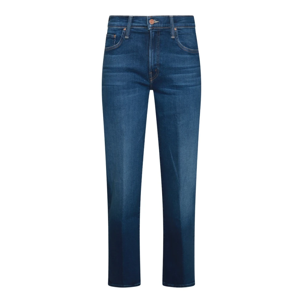 Mother Blauwe Denim Jeans met Ritssluiting Blue Dames