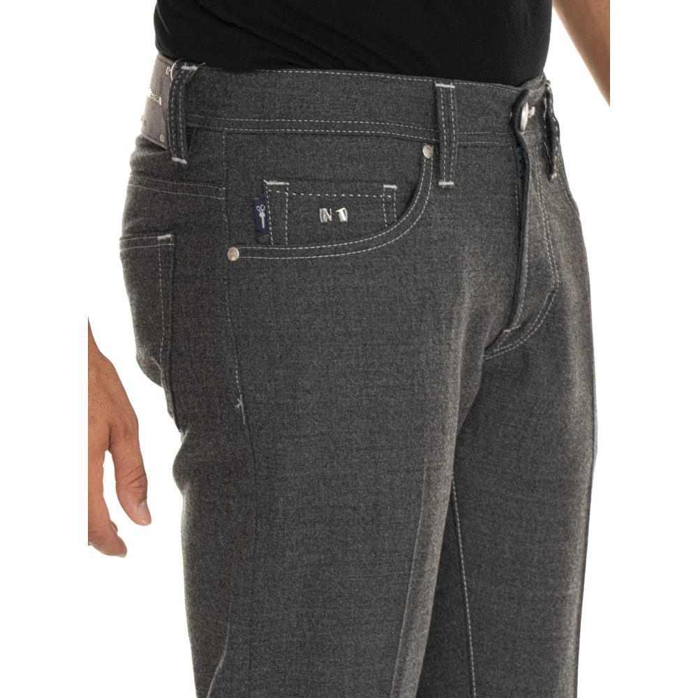 Tramarossa Aanpasbare 5-pocket wollen broek Gray Heren