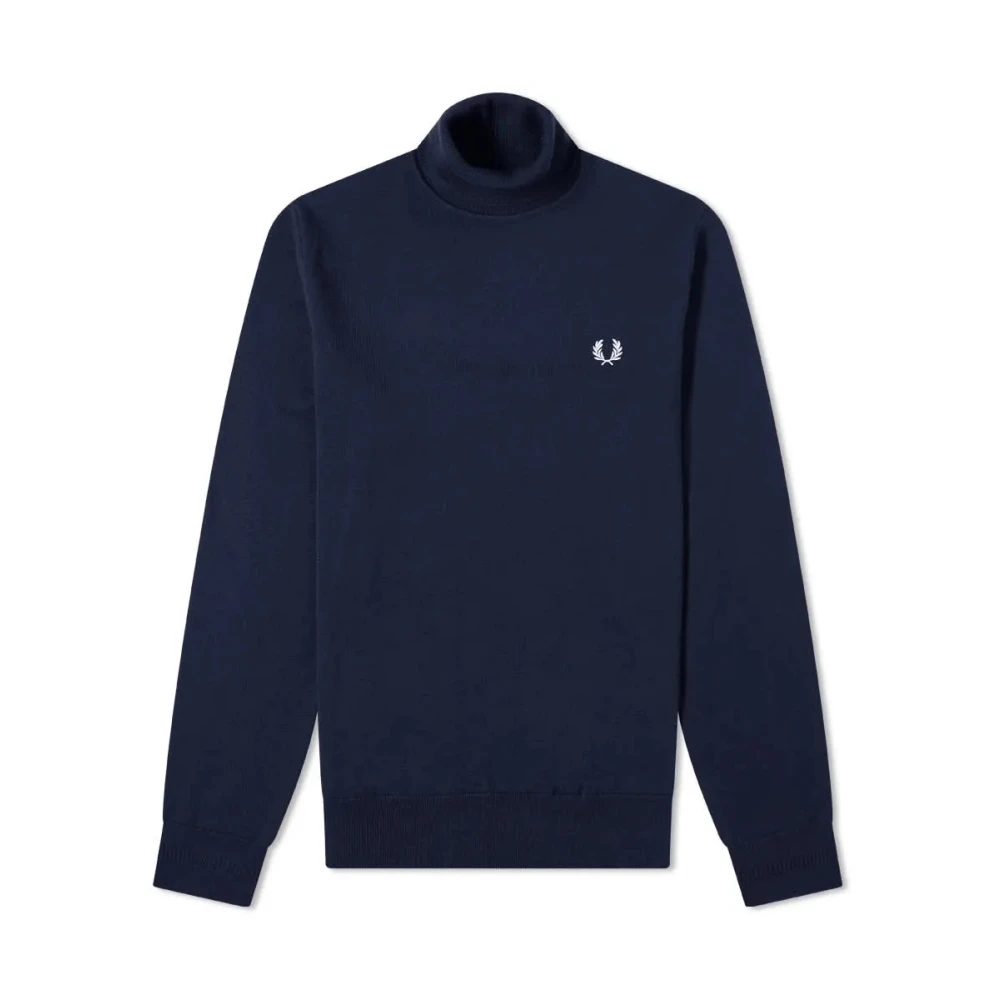 Fred Perry Marineblauwe Roll Neck Coltrui Blue Heren