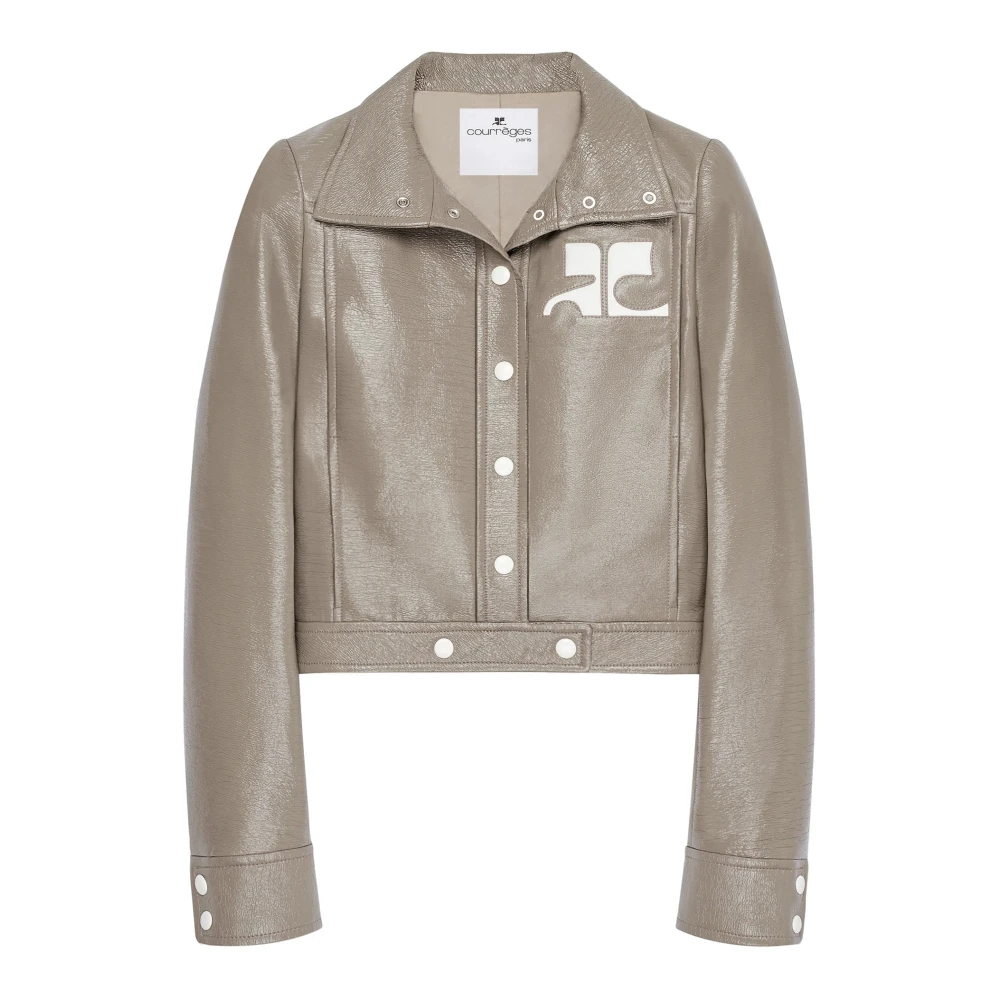 Courrèges - Reedition Vinyl Jacket - Jackets - Mujer - Gris - Xs