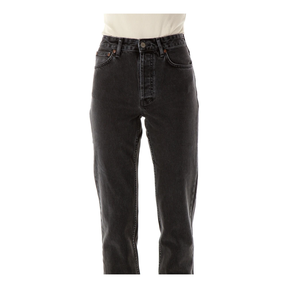 Nudie Jeans Hoge Taille Tapered Fit Jeans Gray Dames