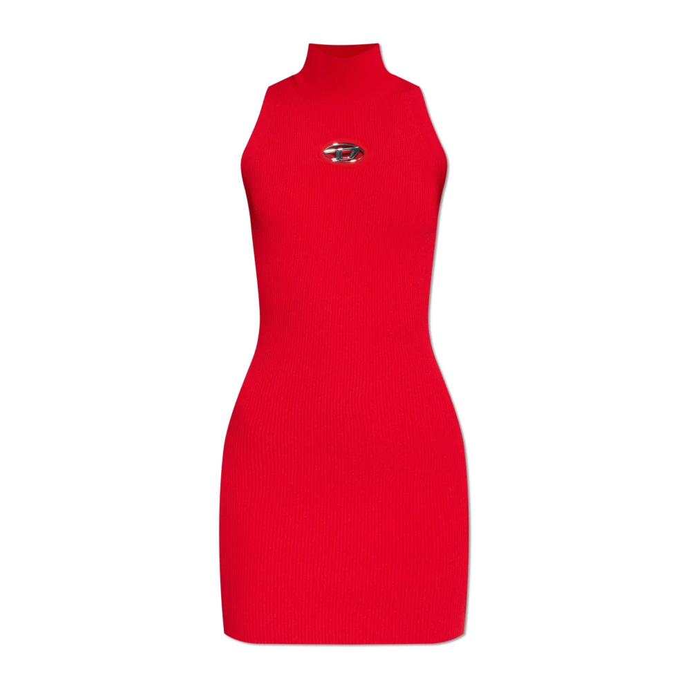 Diesel Women's Red Knitted Dresses, Xs, Dress M-Onervax