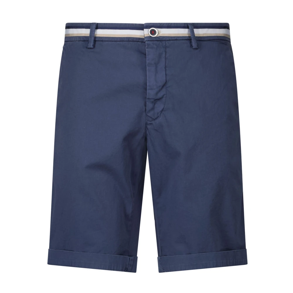 Mason's Comfortabele Katoenen Zomer Shorts Torino Blue Heren
