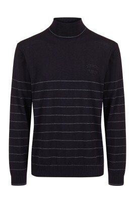 pull-a-col-roule-multicolore-en-merinos-extra-fin-avec-logo-brode-en-fil