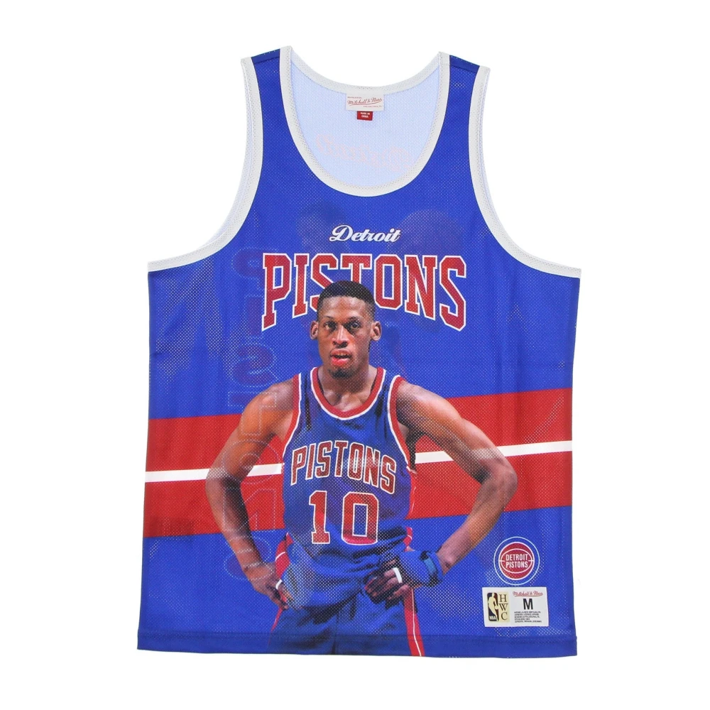 Mitchell & Ness Men's Blue Training, L, Nba Basketball Tank Top Dennis Rodman