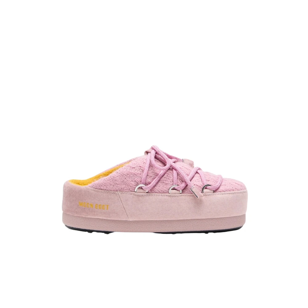 Moon Boot Women's Pink Evx Knit Mules - Mules - 8 Uk - Shoes