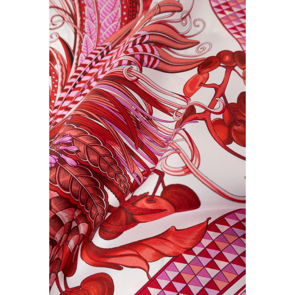 Salvatore Ferragamo Zijden sjaal met print Red Dames