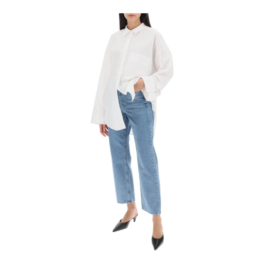 By Malene Birger Biologische Denim Cropped Jeans By Herenne Birger Blue Dames