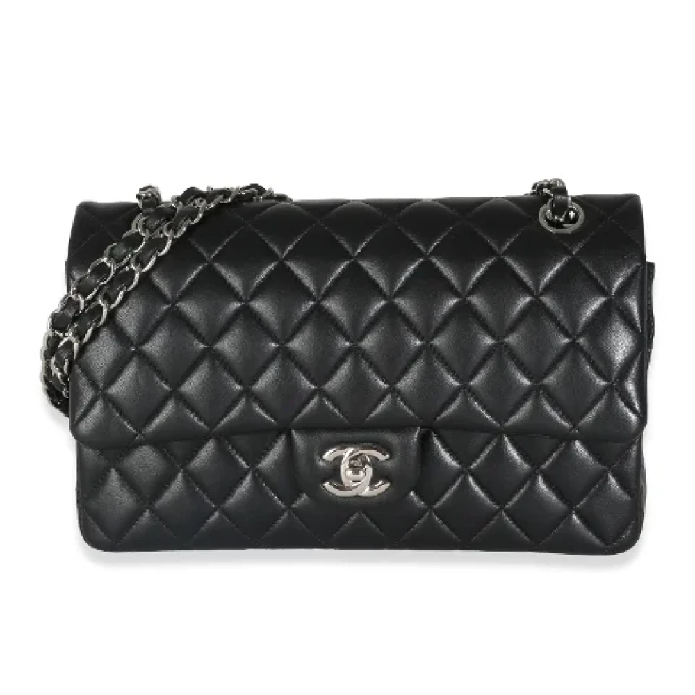 Chanel Vintage Pre-owned Leather chanel-bags Gray Dames
