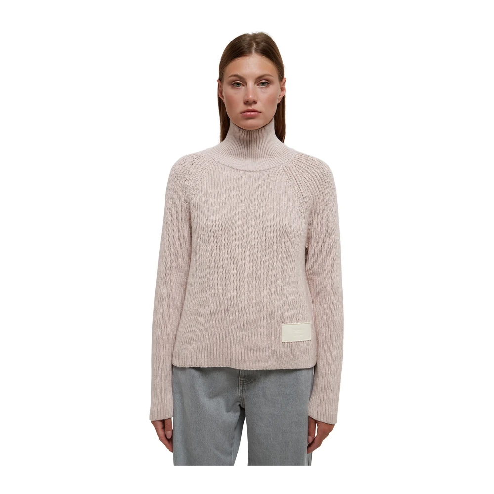 Ami Paris Polosjaaltrui van katoen- en wolmix Pink Dames