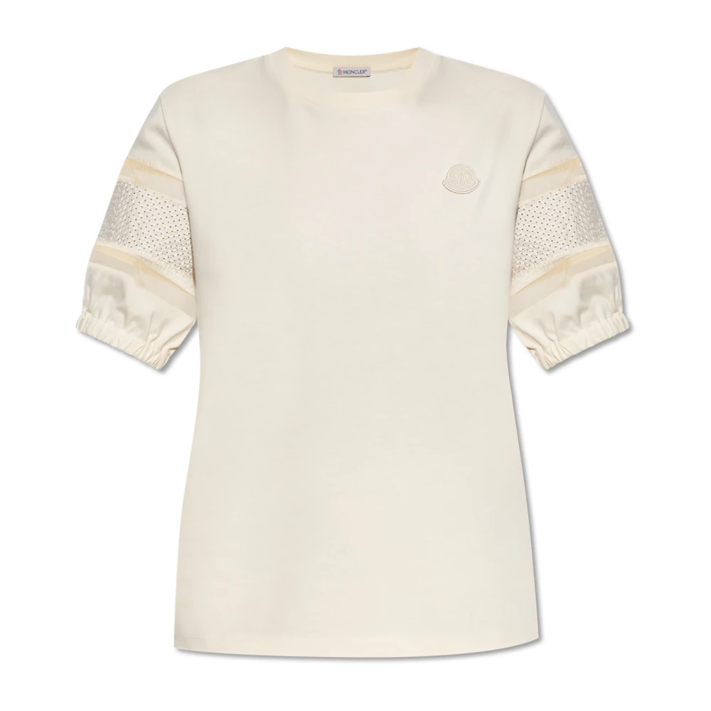 Moncler - Tops > T-Shirts - Beige - Moncler - Modalova
