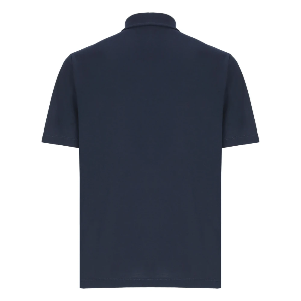 Zanone Blauw Katoenen Poloshirt voor Mannen Blue Heren