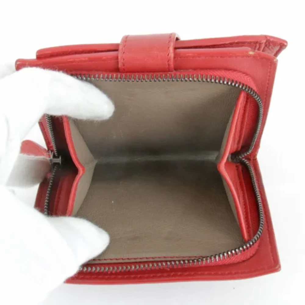 Bottega Veneta Vintage Pre-owned Leather wallets Red Dames