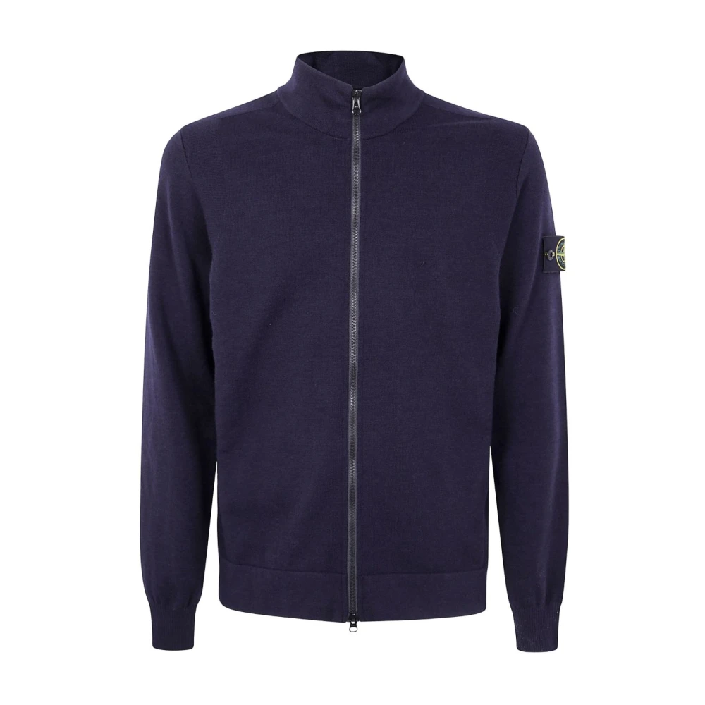 Stone Island Blue Zip-Through Sweatshirt - Male - Zip-Throughs - 2XL - Sweatshirts & Hoodies