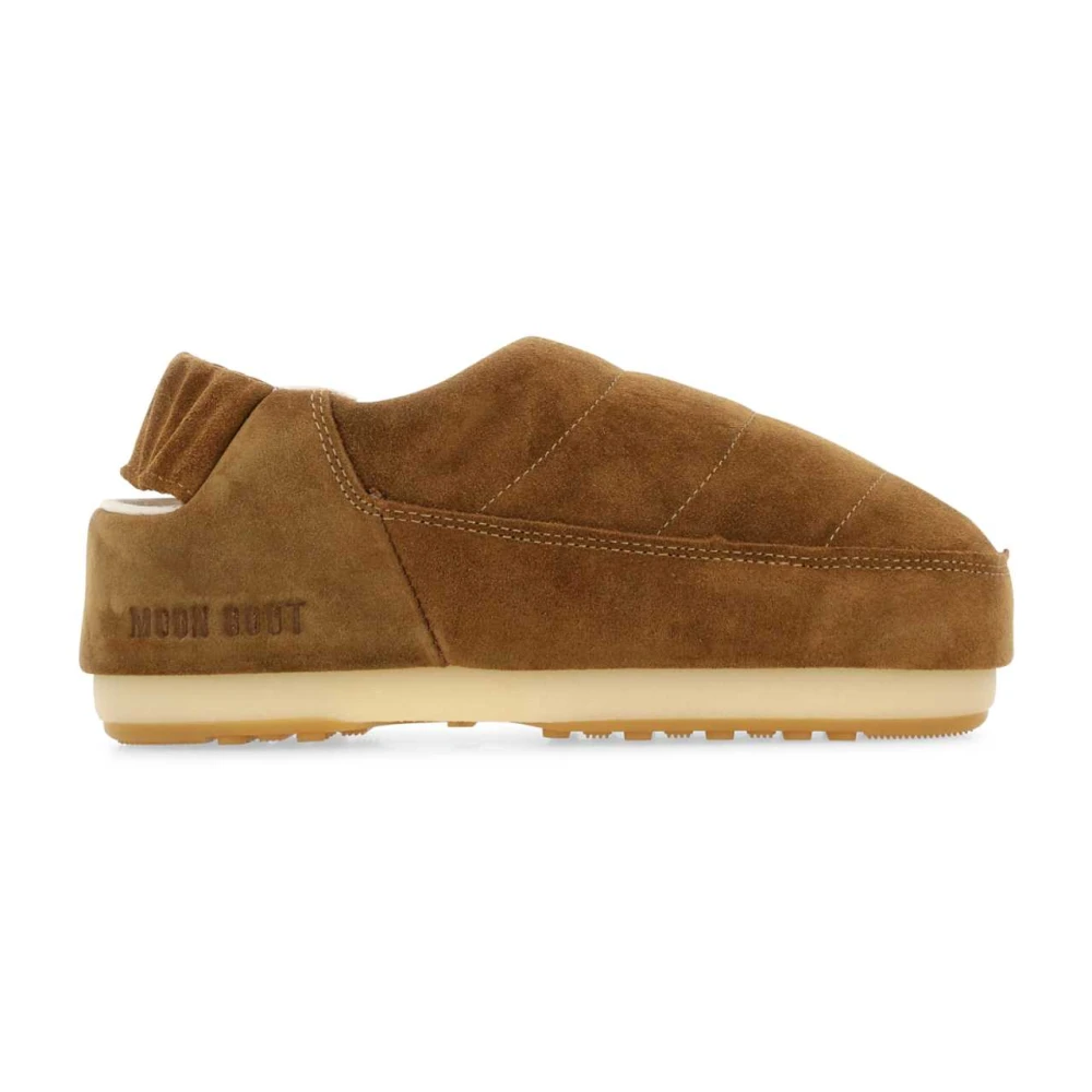 Moon Boot Women's Brown Slippers, 9 Uk, Camel Suede Evolution Slippers